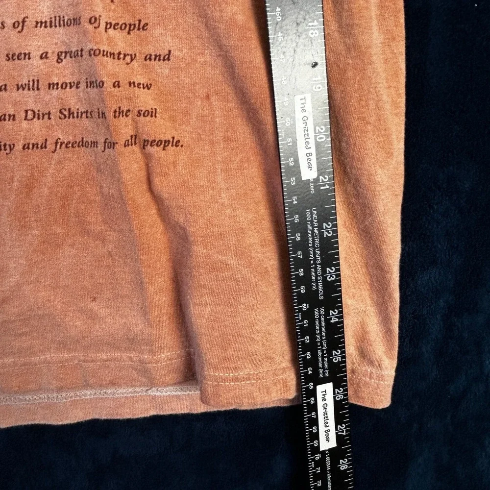 Vintage American Flag Remembrance Shirt‎ Rare Size M Dyed W/American Soil Hanes